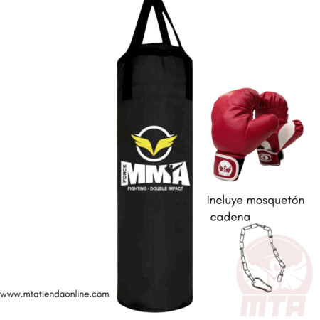 Kit - Saco MMA + 1 Par de Guantes de Boxeo Dragon sacos de boxeo para casa